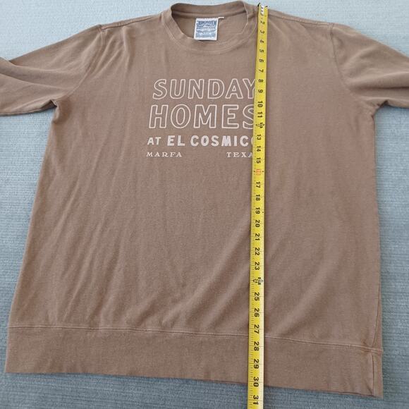 Jungmaven T Shirt Women XXL Brown Pullover Hemp Long Sleeve Marfa Crew Neck - Picture 7 of 8